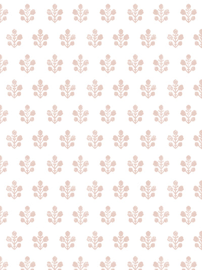 'Ensley (White Ground)' Wallpaper by Sugar Paper - Rose