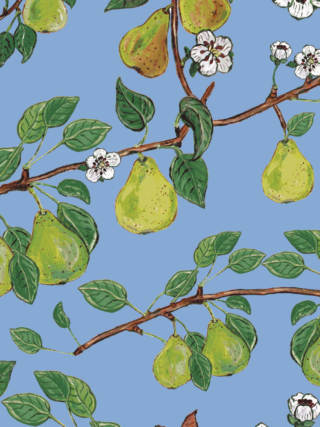 giardino di pere wallpaper by carly beck blue