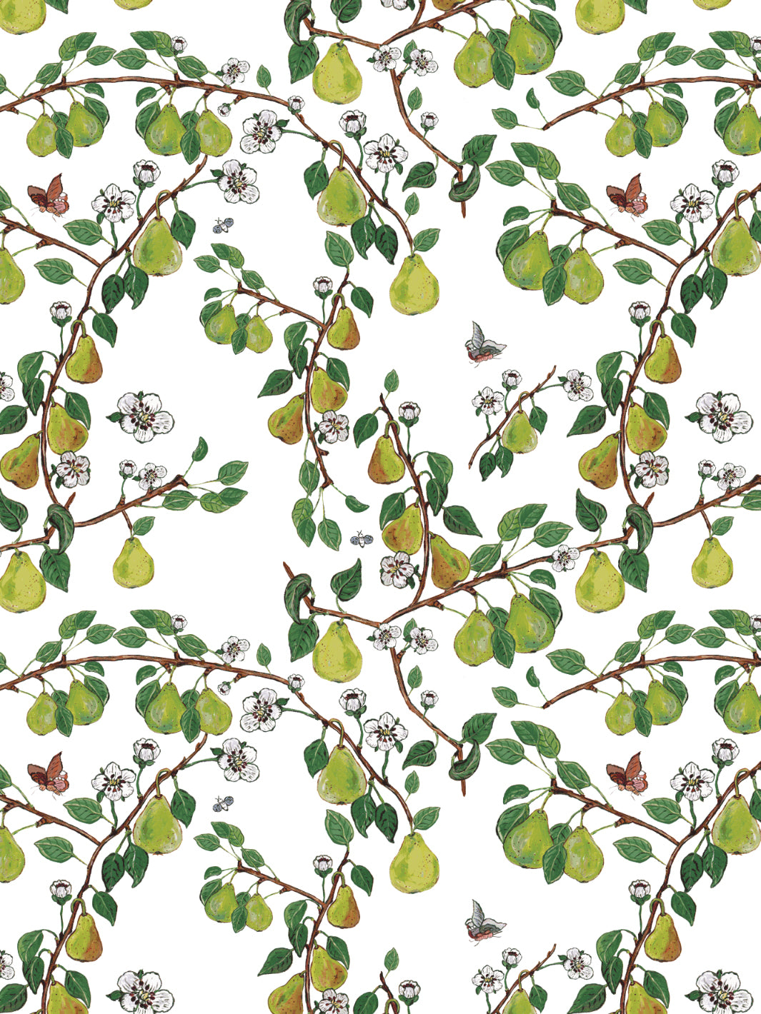 giardino di pere wallpaper by carly beck white