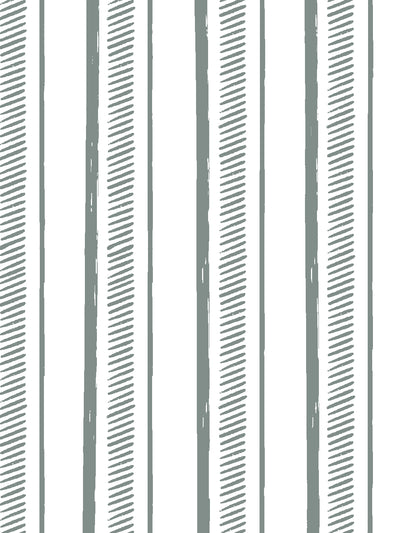 'Hatch Stripe' Wallpaper by Sugar Paper - Forest