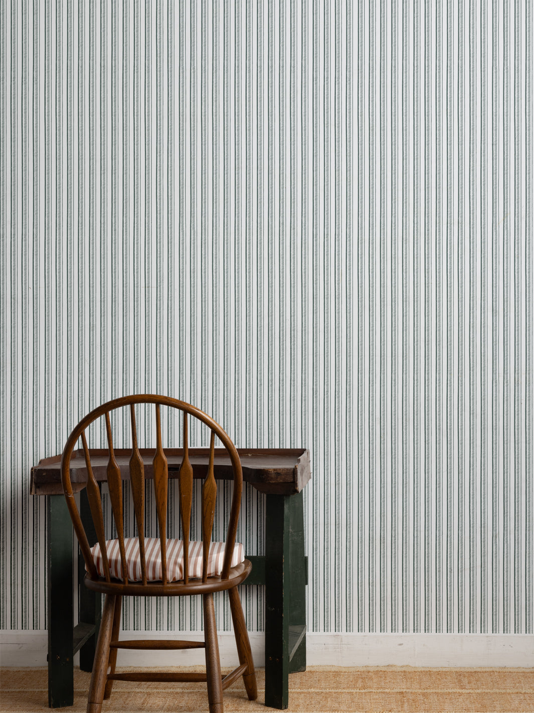 'Hatch Stripe' Wallpaper by Sugar Paper - Forest