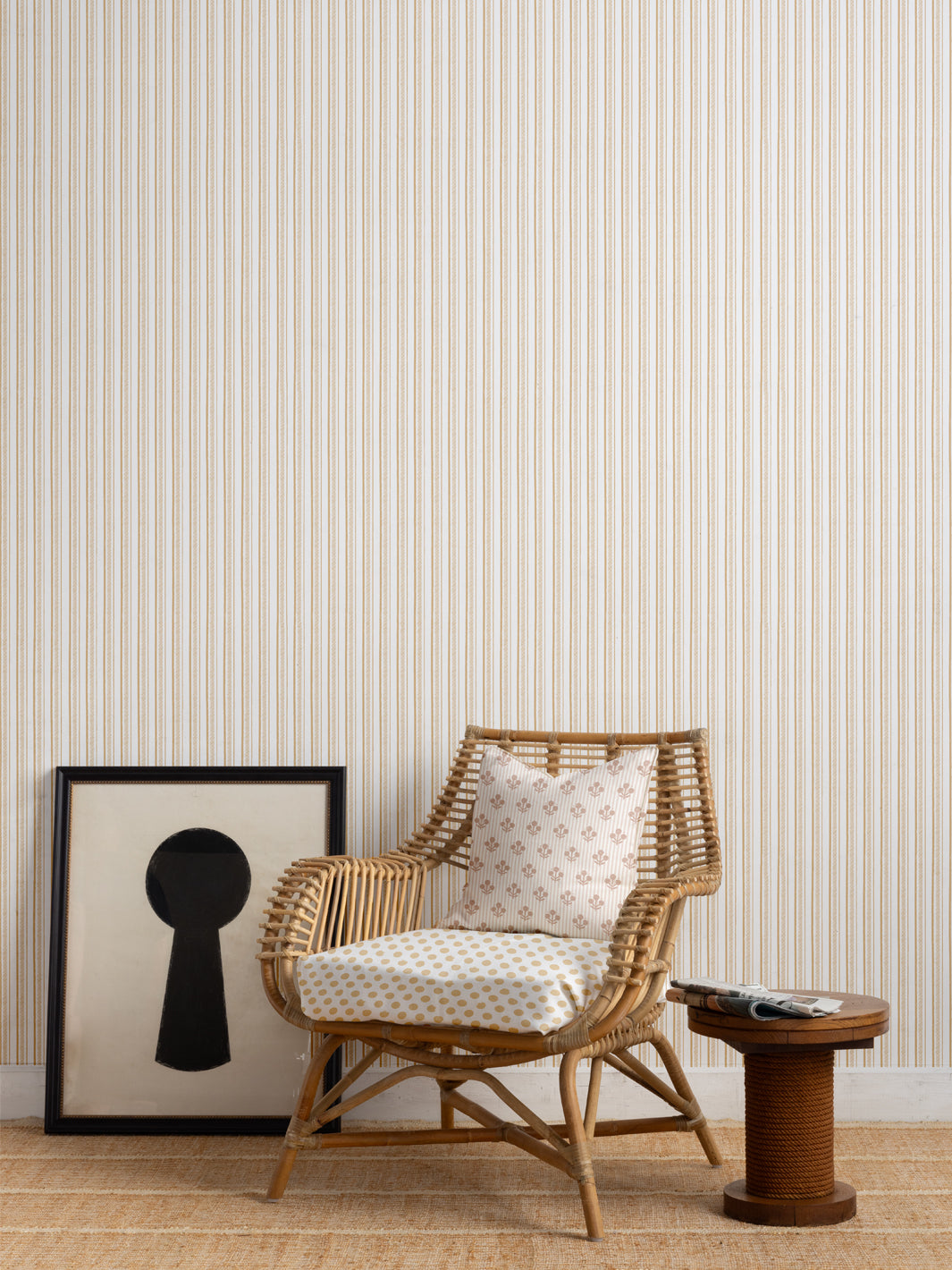 'Hatch Stripe' Wallpaper by Sugar Paper - Honeycomb