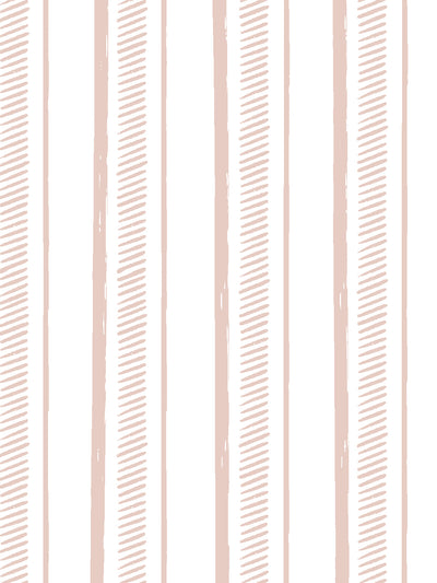 'Hatch Stripe' Wallpaper by Sugar Paper - Rose