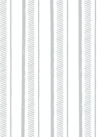 'Hatch Stripe' Wallpaper by Sugar Paper - Silver Sage