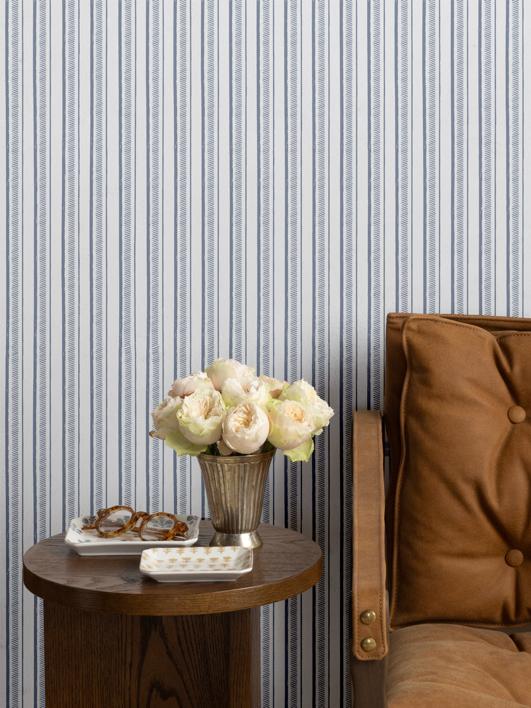 'Hatch Stripe' Wallpaper by Sugar Paper - Slate