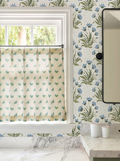 hillhouse floral multi wallpaper by nathan turner blue green