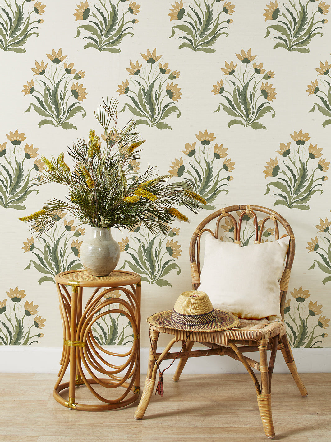 hillhouse block print large grasscloth wallpaper by nathan turner goldgreen