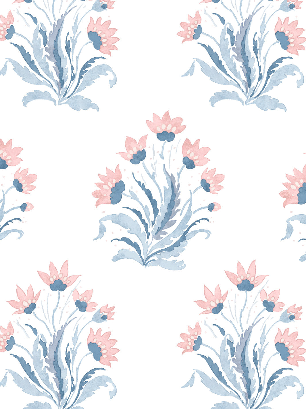 hillhouse block print large wallpaper by nathan turner pink blue