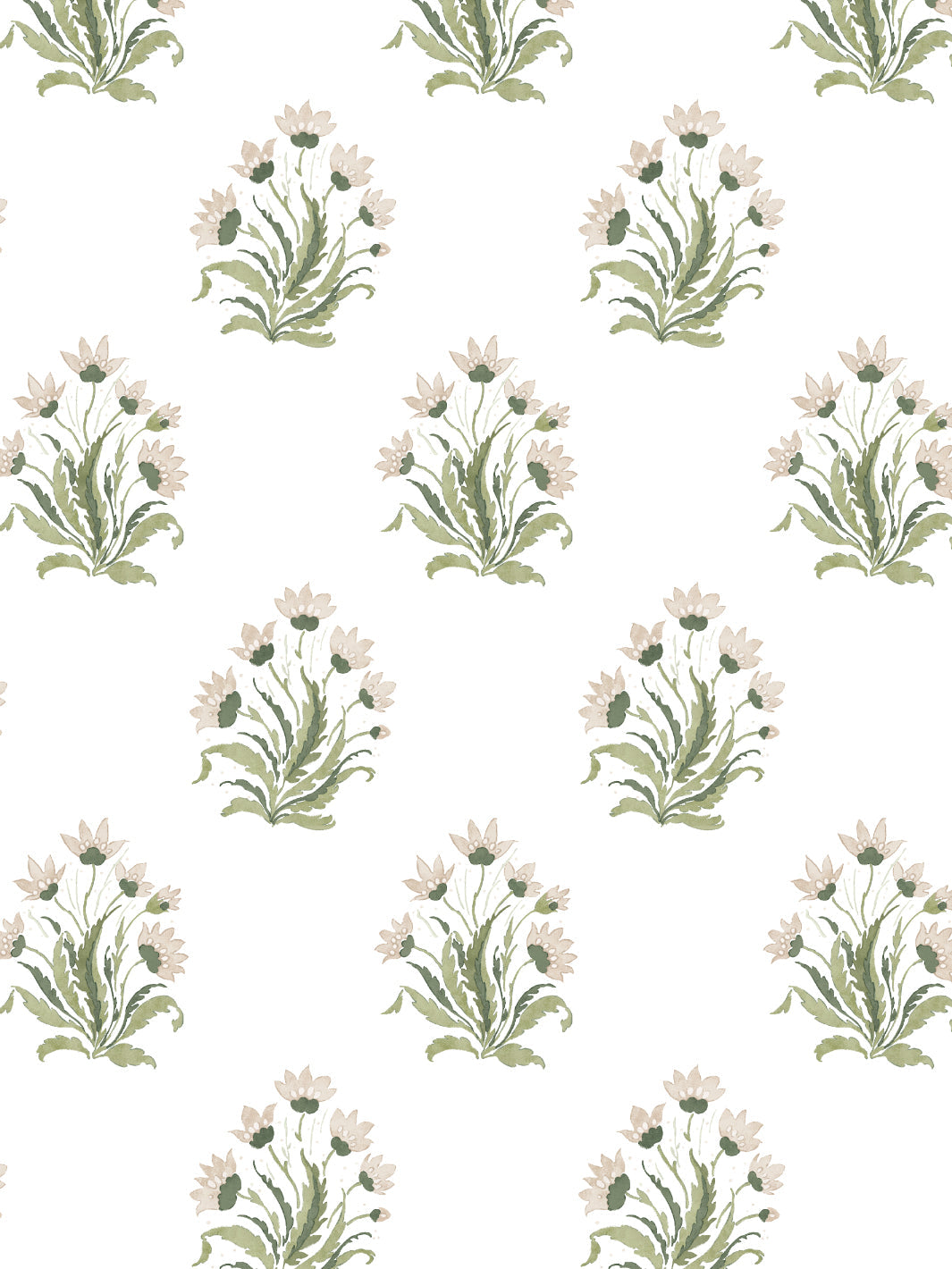 hillhouse block print small wallpaper by nathan turner neutral green