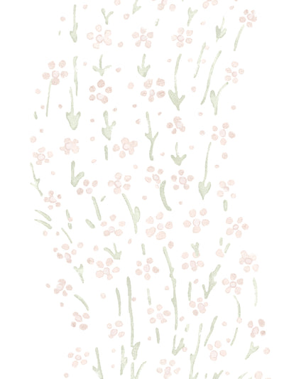 hillhouse floral ditsy wave wallpaper by nathan turner pink green