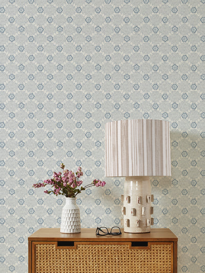 lucia grasscloth wallpaper by nathan turner blue