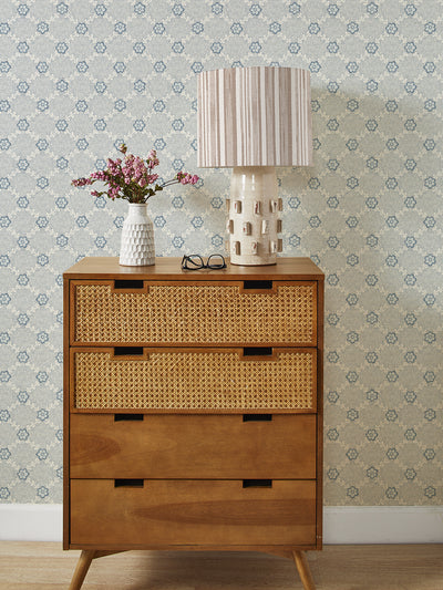 lucia grasscloth wallpaper by nathan turner dark blue