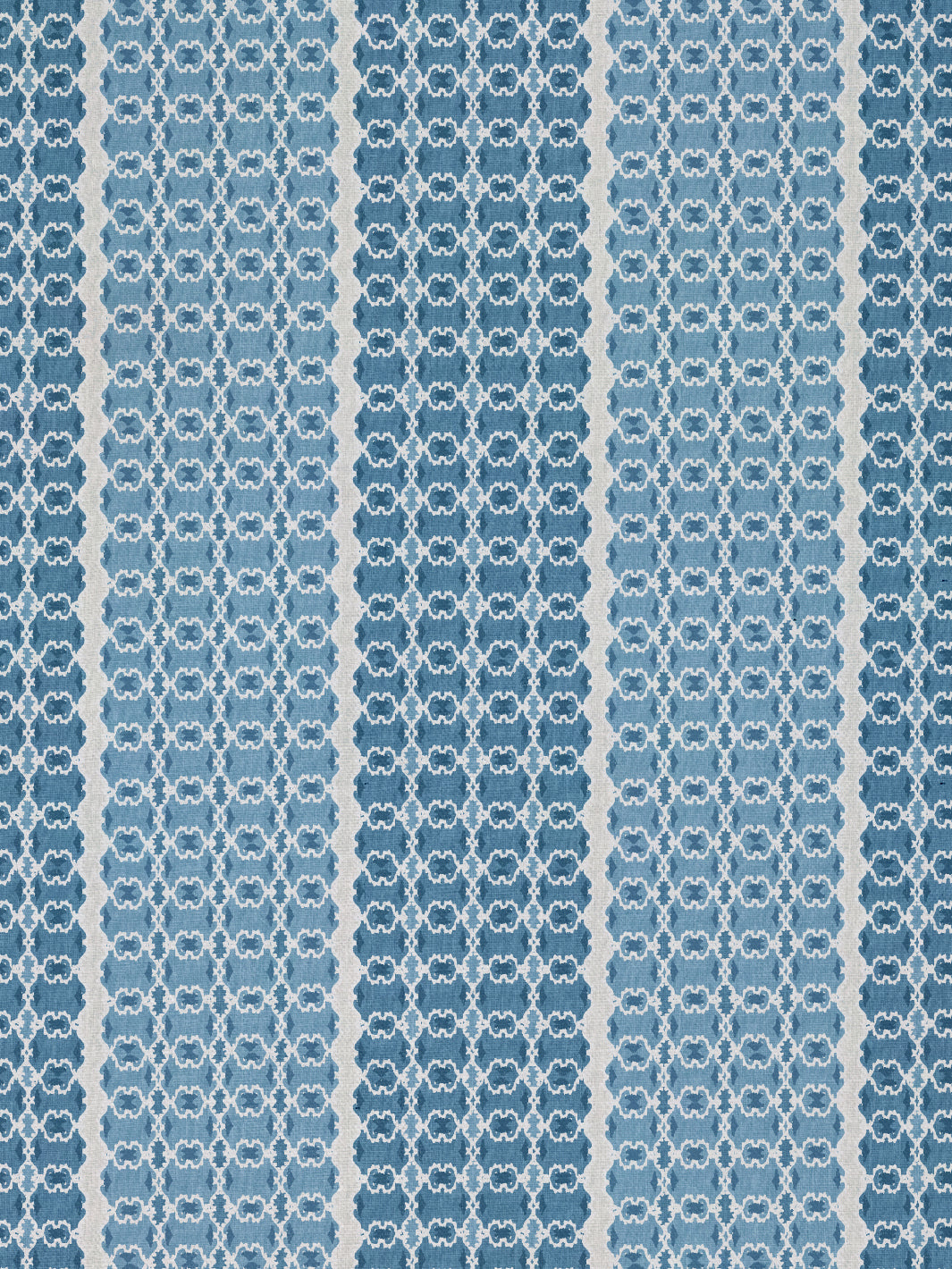 medallion stripe linen fabric by nathan turner blue