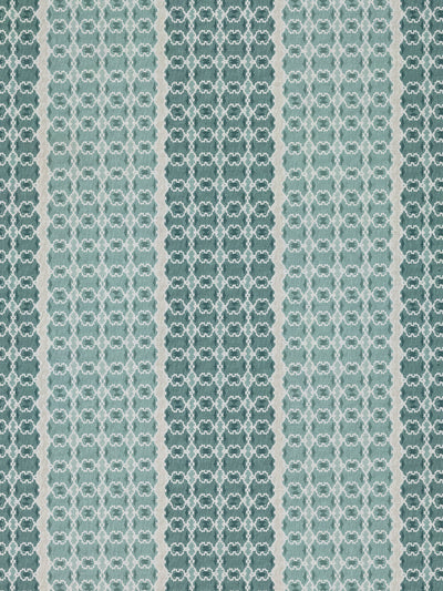 medallion stripe linen fabric by nathan turner seafoam