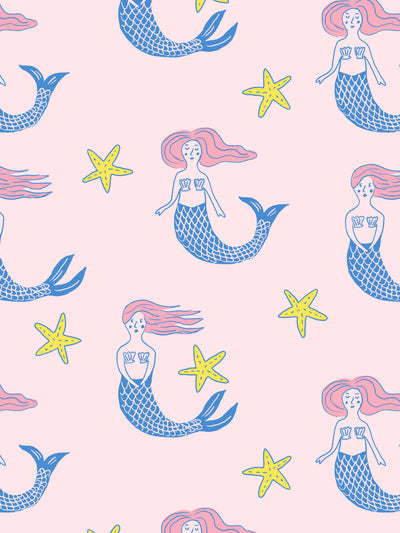 mermaid wallpaper by tea collection piggy bank