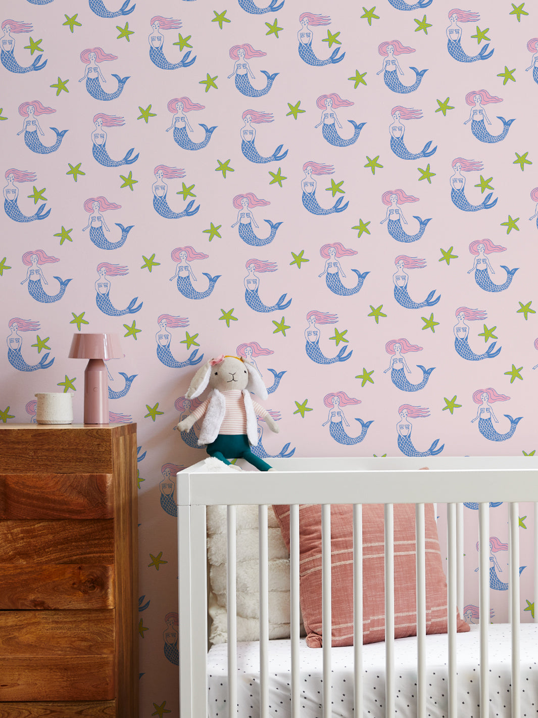 mermaid wallpaper by tea collection piggy bank