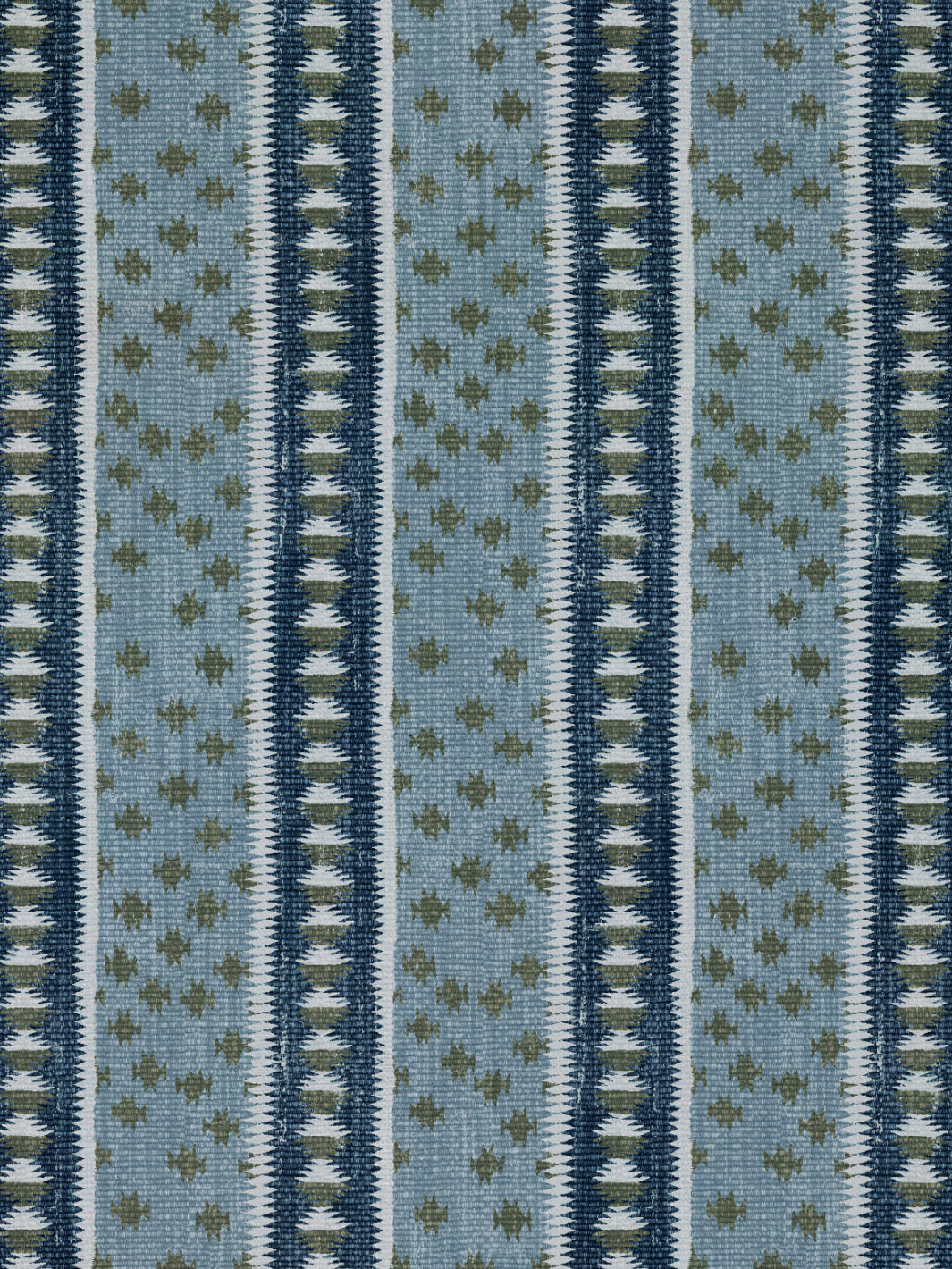 northstar stripe linen fabric by nathan turner blue army green