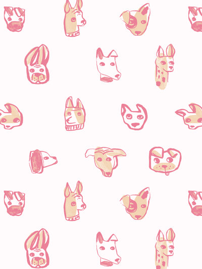 painted dogs wallpaper by tea collection pinks