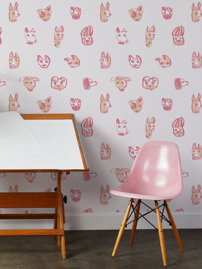 painted dogs wallpaper by tea collection pinks