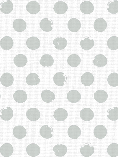 'Painted Dots' Linen Fabric by Sugar Paper - Silver-Sage