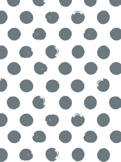 'Painted Dots (White Ground)' Wallpaper by Sugar Paper - Ocean