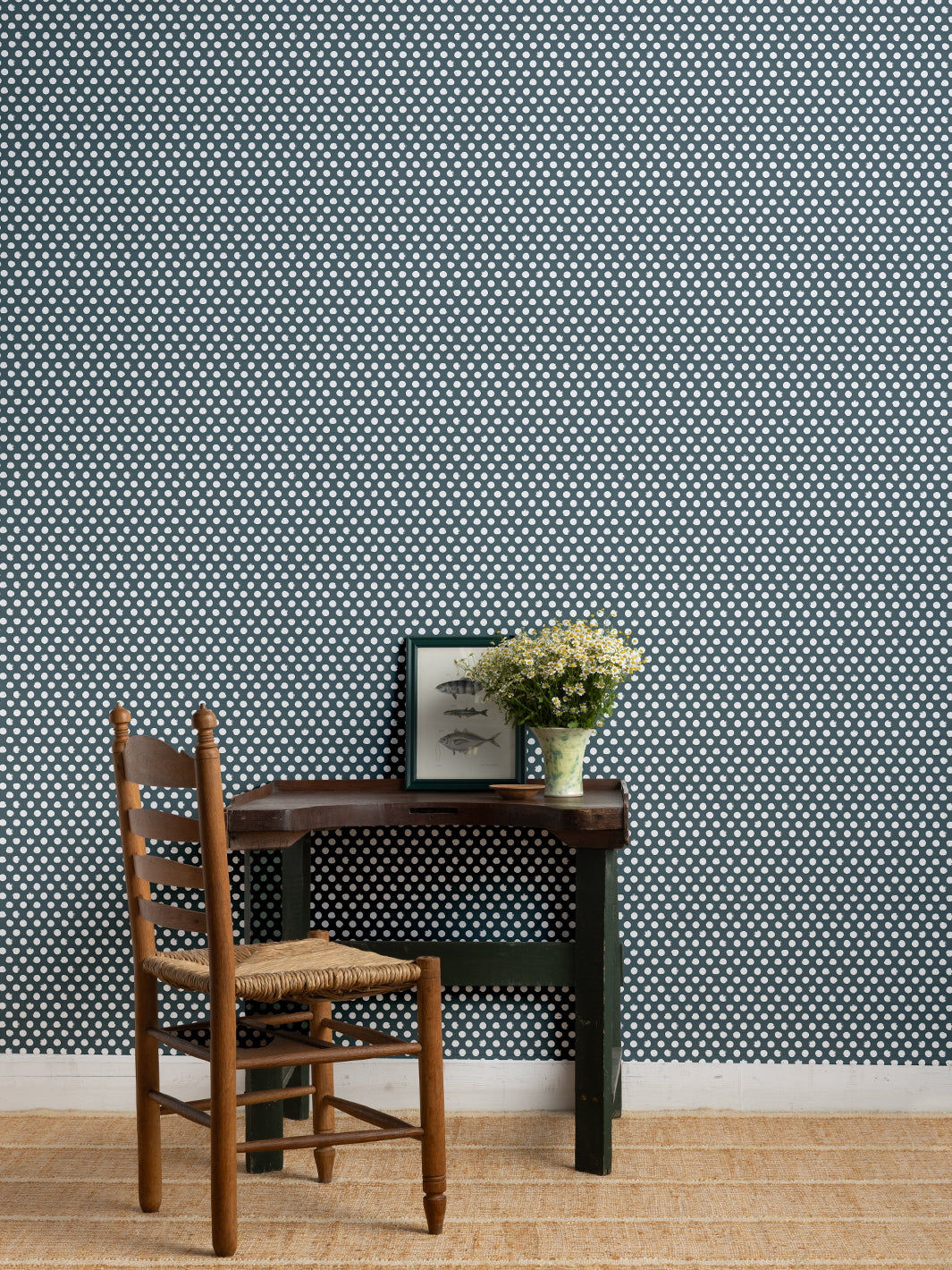 'Painted Dots' Wallpaper by Sugar Paper - Ocean