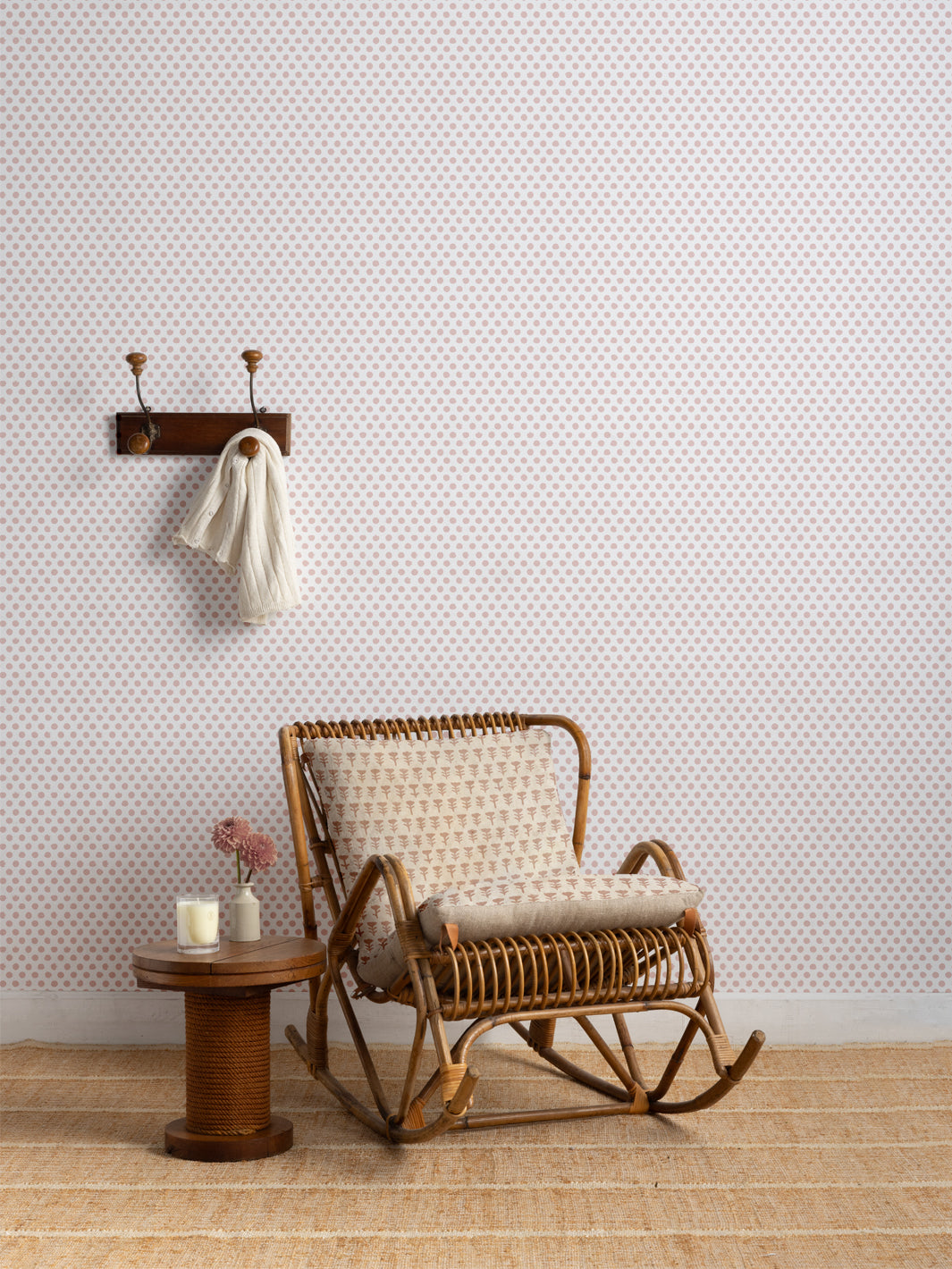 'Painted Dots (White Ground)' Wallpaper by Sugar Paper - Petal