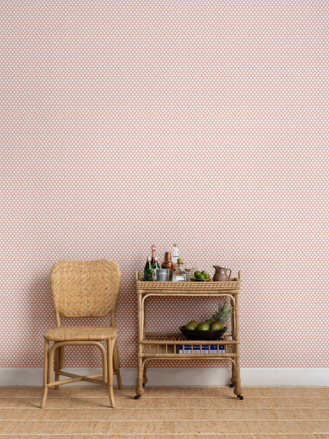 'Painted Dots' Wallpaper by Sugar Paper - Rose