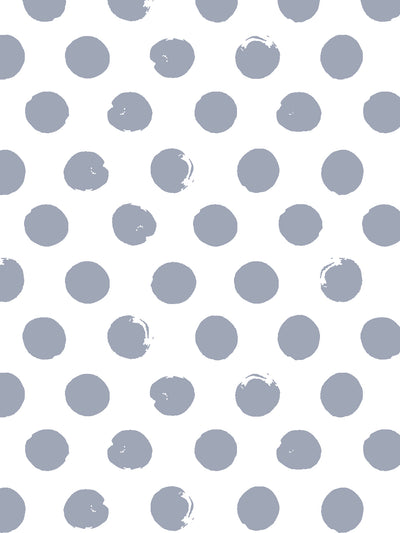 'Painted Dots (White Ground)' Wallpaper by Sugar Paper - Slate