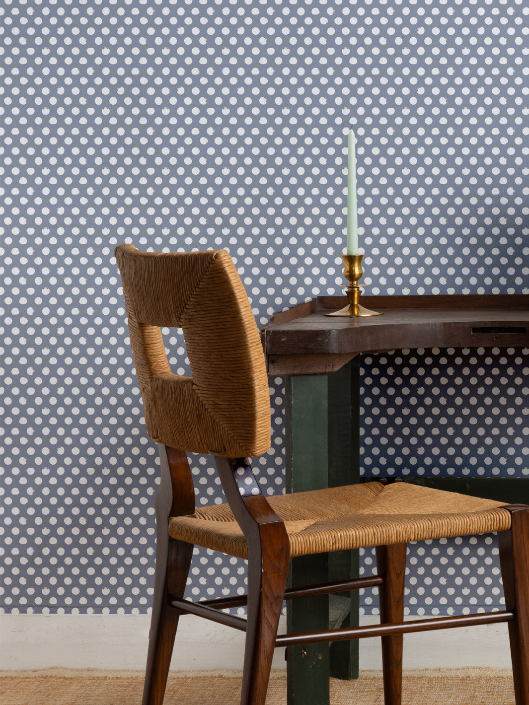 'Painted Dots' Wallpaper by Sugar Paper - Slate