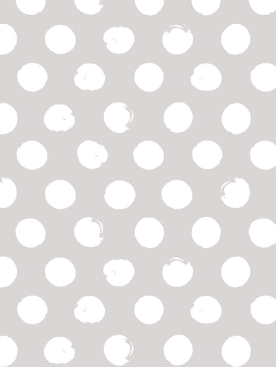 'Painted Dots' Wallpaper by Sugar Paper - Stone