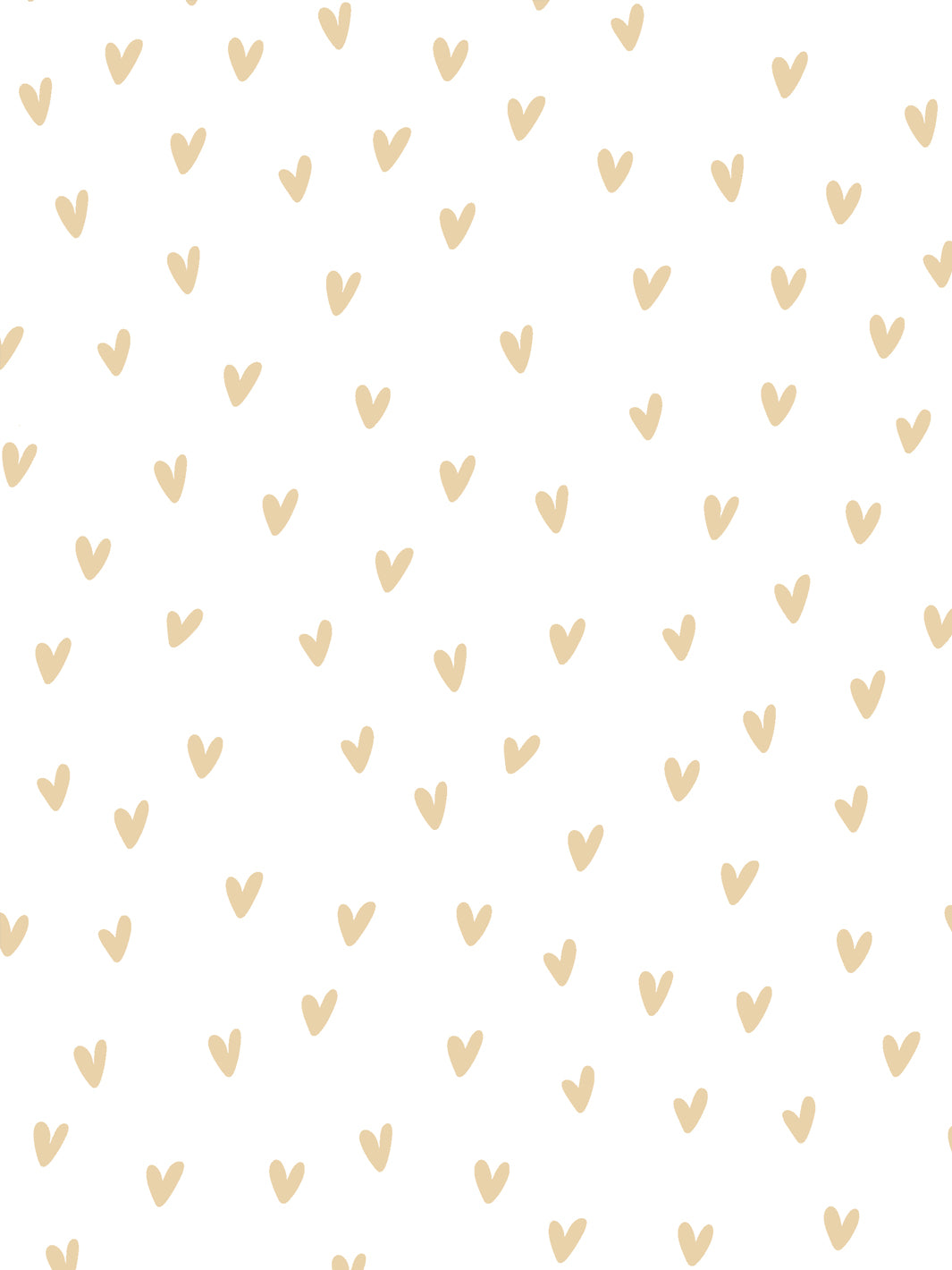 'Painted Hearts (White Ground)' Wallpaper by Sugar Paper - Hay