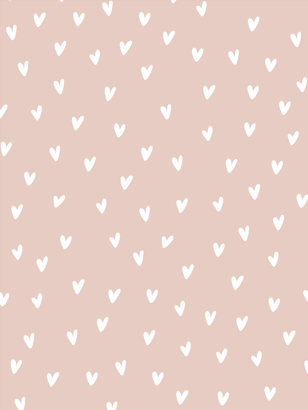 'Painted Hearts' Wallpaper by Sugar Paper - Rose