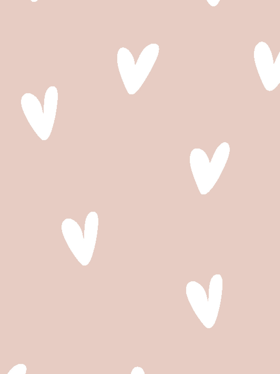 'Painted Hearts' Wallpaper by Sugar Paper - Rose