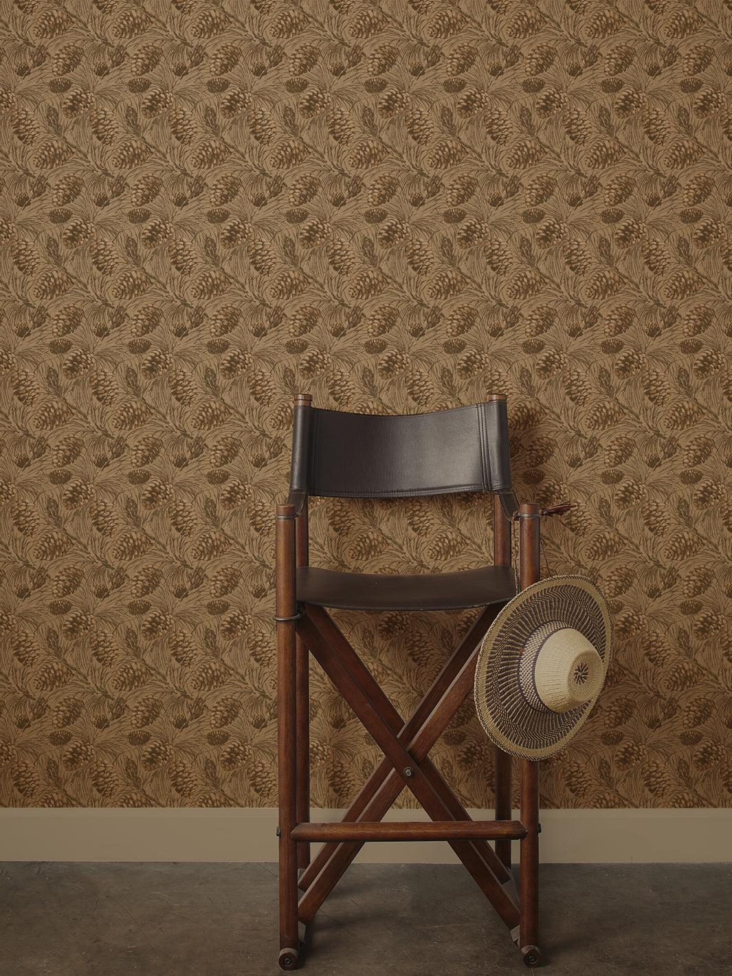 pinecones kraft wallpaper by nathan turner all taupe