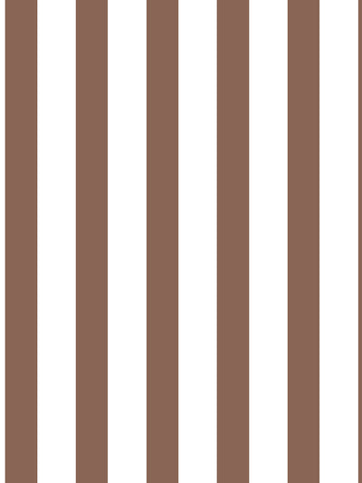 'Preppy Stripe' Wallpaper by Sugar Paper - Chocolate