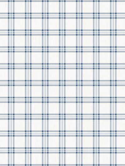 rodgers plaid linen fabric by nathan turner blue