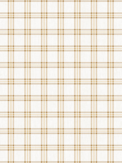 rodgers plaid linen fabric by nathan turner gold