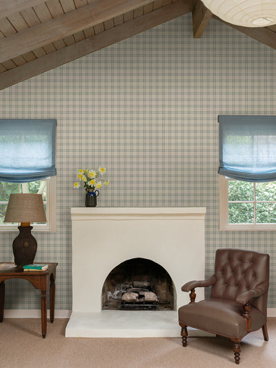 rogers plaid wallpaper by nathan turner seafoam