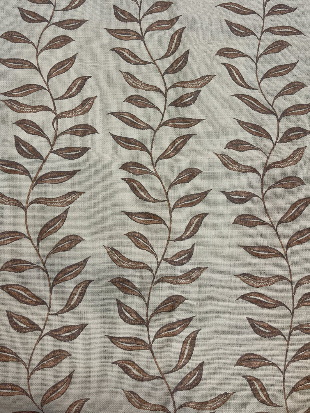 'Seneca' Hand Printed Linen Fabric by Nathan Turner - Brown