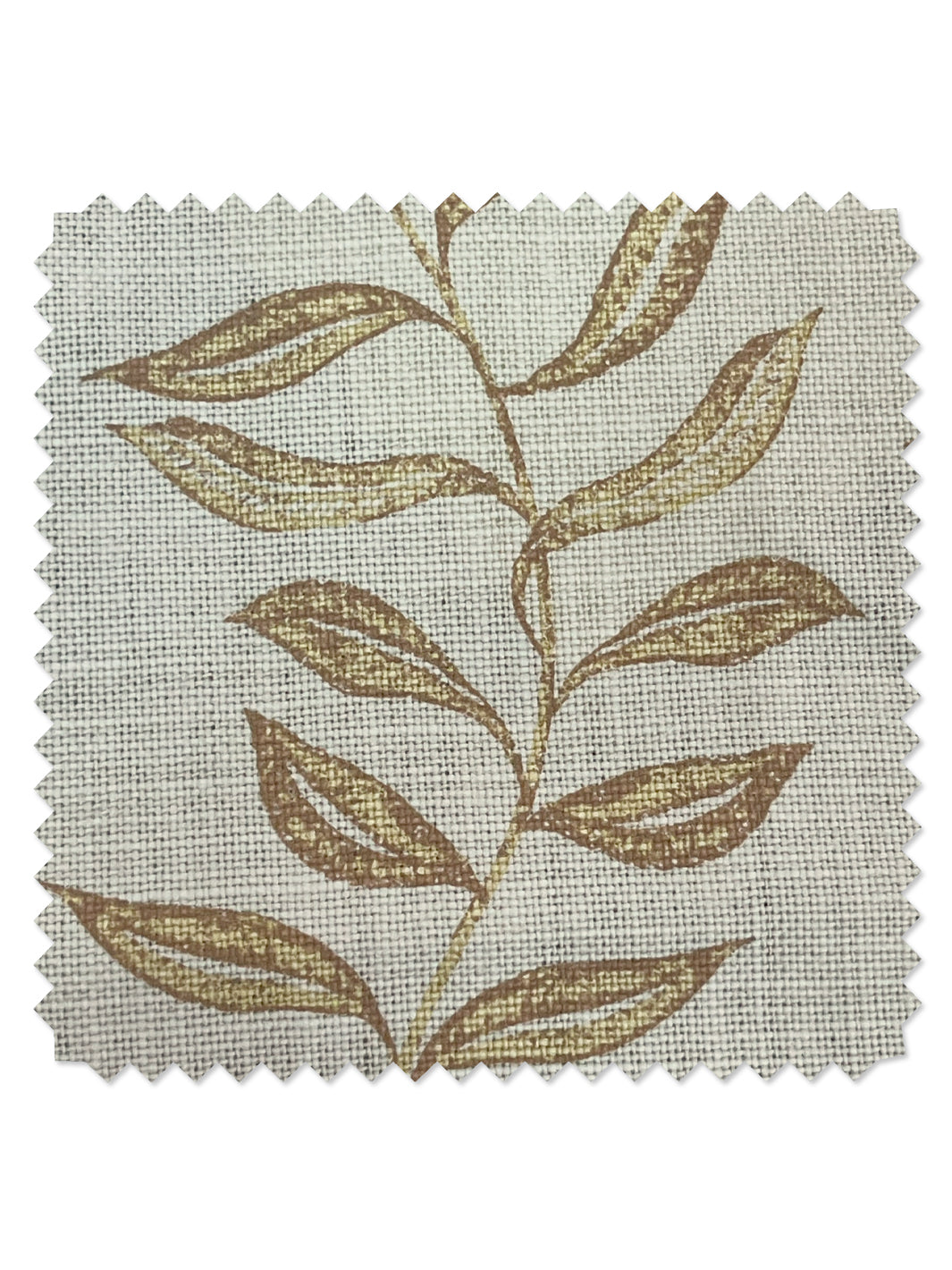 'Seneca' Hand Printed Linen Fabric by Nathan Turner - Gold