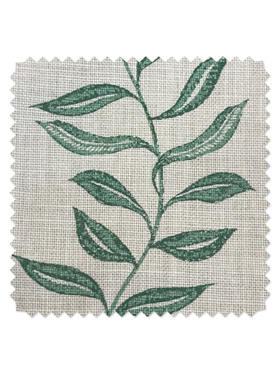 'Seneca' Hand Printed Linen Fabric by Nathan Turner - Green