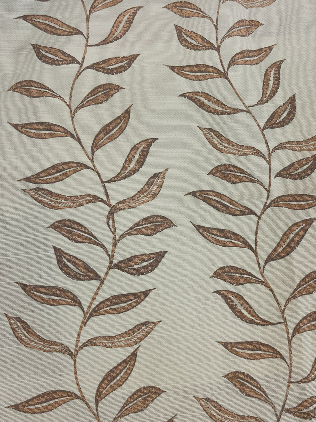 'Seneca' Hand Printed Linen Fabric by Nathan Turner - Brown