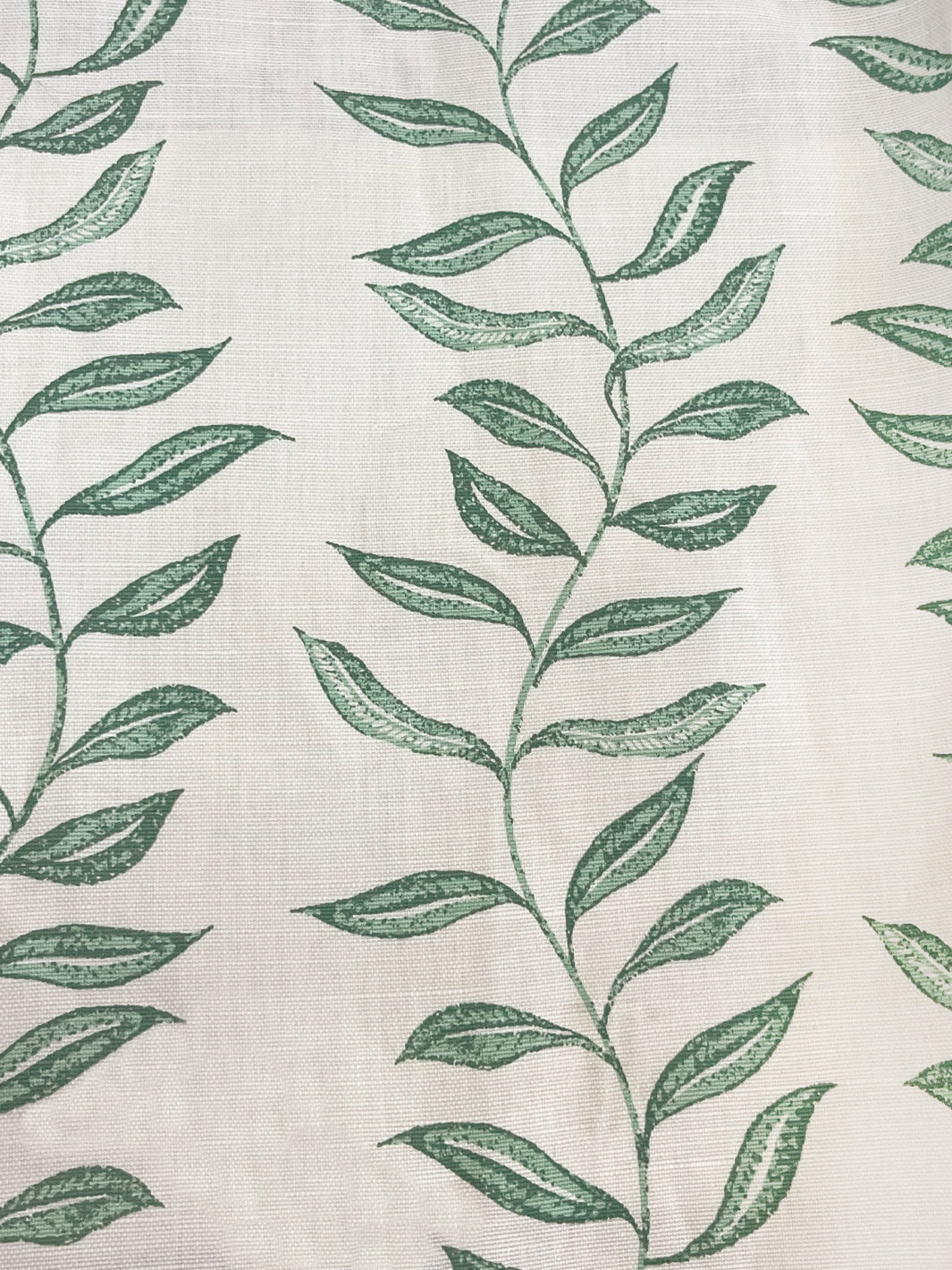 'Seneca' Hand Printed Linen Fabric by Nathan Turner - Green