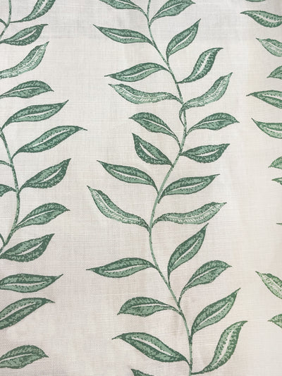 'Seneca' Hand Printed Linen Fabric by Nathan Turner - Green