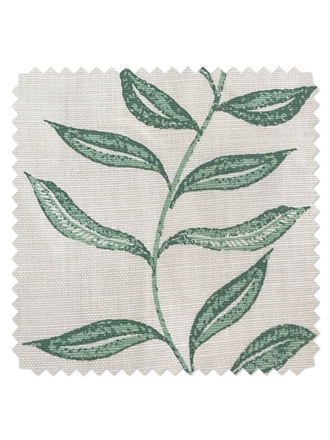 'Seneca' Hand Printed Linen Fabric by Nathan Turner - Green