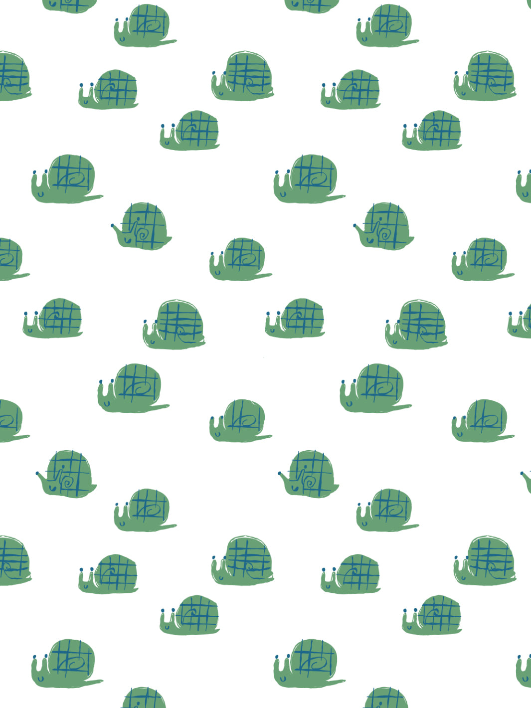 snails wallpaper by tea collection green