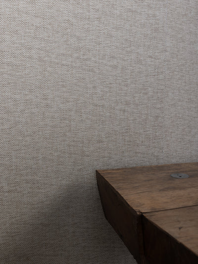 'Stitch Two Tone' Grasscloth Wallpaper in Oak Cream