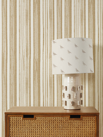 stuart stripe grasscloth wallpaper by nathan turner gold