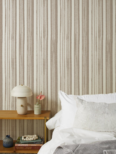 stuart stripe grasscloth wallpaper by nathan turner neutral